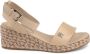 Tommy Hilfiger Beige Sleehak Sandalen met Zilveren Details Beige Dames - Thumbnail 2