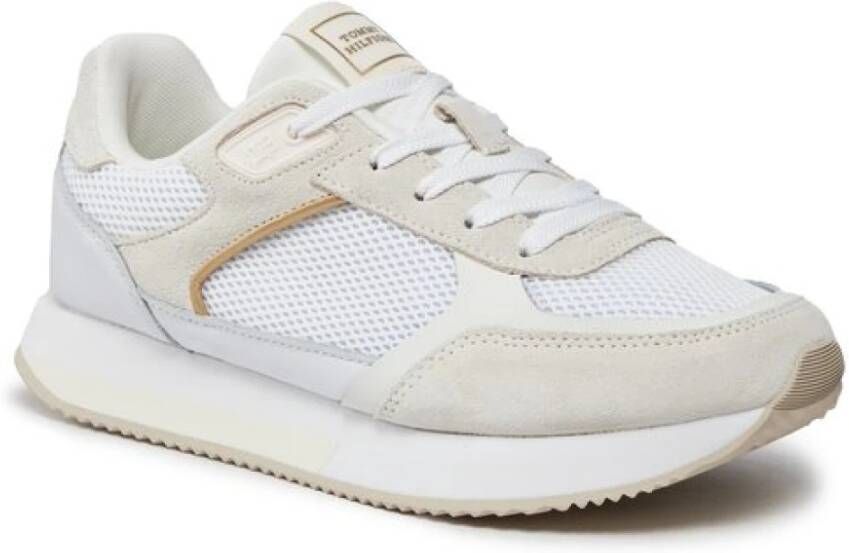 Tommy Hilfiger Sneakers ESSENTIAL ELEVATED RUNNER in materiaalmix vrijetijdsschoen lage schoen veterschoen