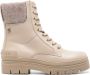 Tommy Hilfiger Beige Vetersluiting Enkellaarsje Beige Dames - Thumbnail 3