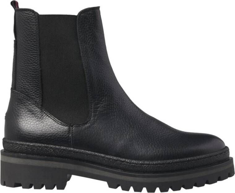Tommy Hilfiger Zwarte Chelsea Boots RUGGed Classic Chelsea