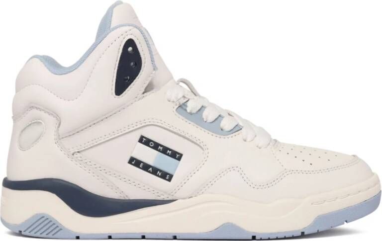 TOMMY JEANS Plateausneakers TJW NEW BASKET MC veterschoen vrijetijdsschoen high top-sneaker met contrastafwerkingen
