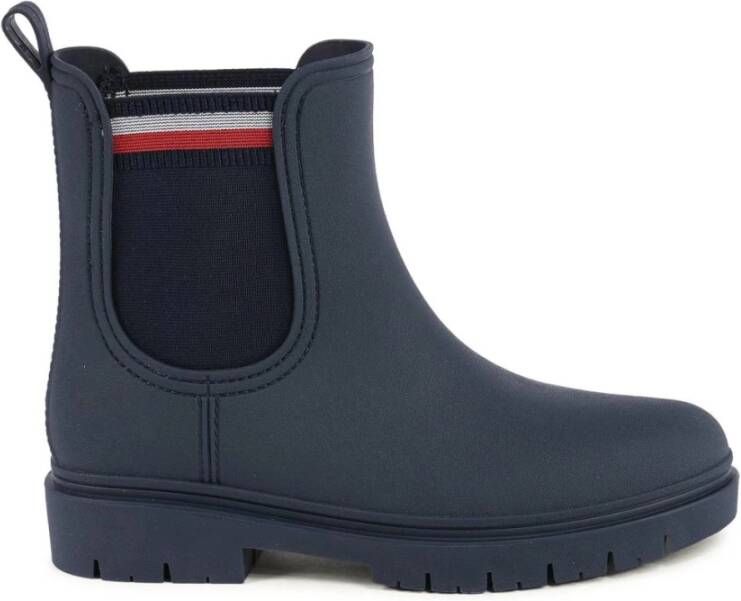 Tommy Hilfiger Blauwe Chelsea Boots PullOn Design