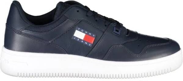 Tommy Hilfiger Blauwe Contrast Sneakers met Logo Detail Blue Heren
