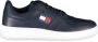 Tommy Hilfiger Retro Basket leren heren sneakers Blauw Uitneembare zool - Thumbnail 2