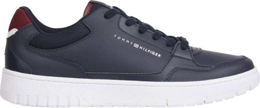 Tommy Hilfiger Heren Sneakers van leer TH Basket Core Blue Heren