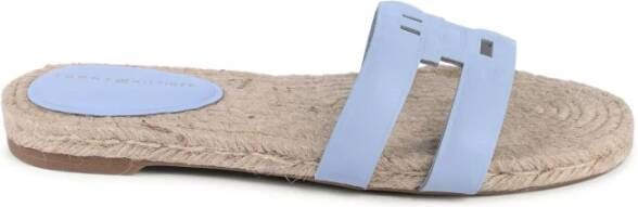 Tommy Hilfiger Blauwe Jute Espadrille Sandalen