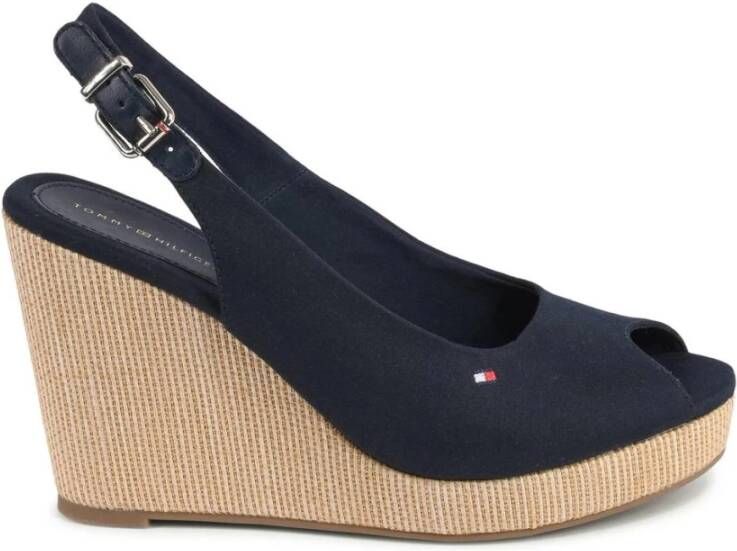 Tommy Hilfiger Sleehaksandaaltjes ICONIC ELENA SLING BACK WEDGE zomerschoen sandaal keilhak met verstelbare gesp - Foto 2