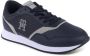 Tommy Hilfiger Blauwe Leren Sneakers - Thumbnail 1