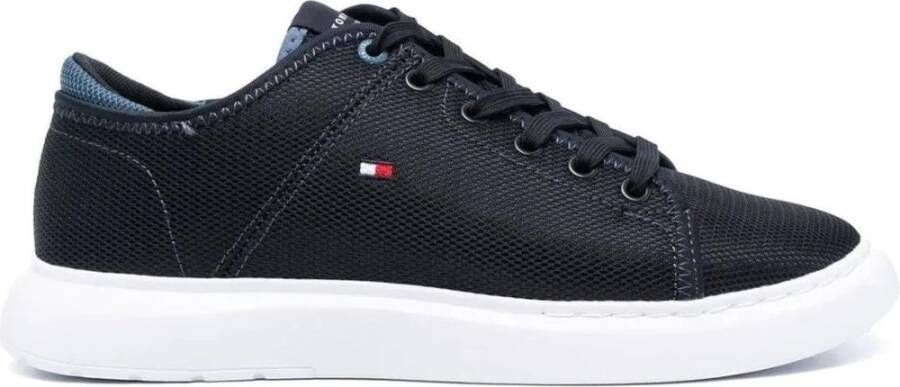 Tommy Hilfiger Blauwe Vetersneakers met Logodetail Blue Heren