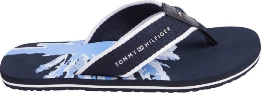 Tommy Hilfiger Teenslippers met motiefprint model 'PALM'