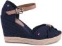 Tommy Hilfiger Blauwe Sleehak Espadrilles Sandalen Geknoopte Teen - Thumbnail 1
