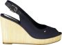 Tommy Hilfiger Sleehaksandaaltjes MONO WEBBING HIGH WEDGE SANDAL zomerschoen sandaal riemchensandalette met contrast-logo-opdruk - Thumbnail 10