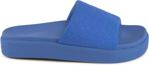 Tommy Hilfiger Blauwe Pool Slide Flip Flops Blue Dames