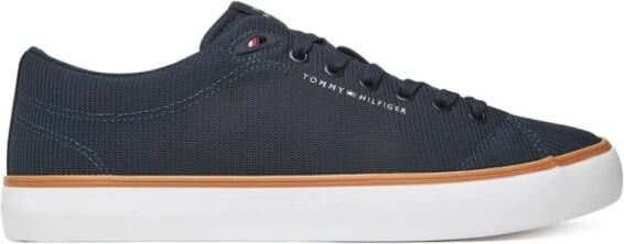 Tommy Hilfiger Blauwe Heren Sneaker met Contrasterende Details