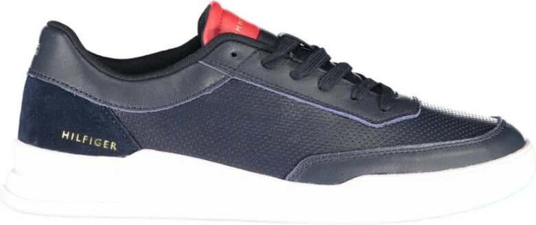 Tommy Hilfiger Blauwe Sportieve Vetersneakers met Logo Blue Heren
