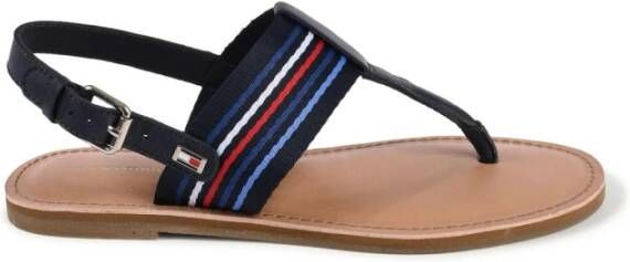 Tommy Hilfiger Blauwe Strappy Sandalen Polyester Sa stelling