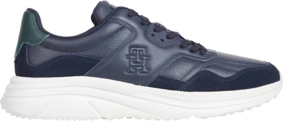 Tommy Hilfiger Blauwe Vrijetijdssneakers voor Mannen Blue Heren