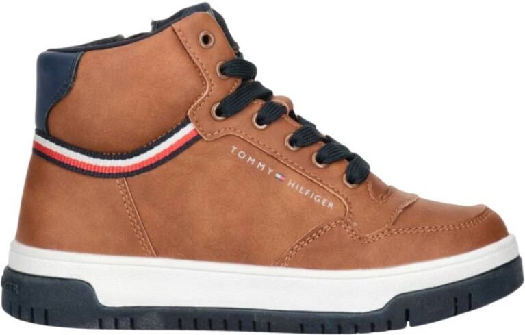 Tommy Hilfiger Kindertrainers basic Bruin - Foto 3