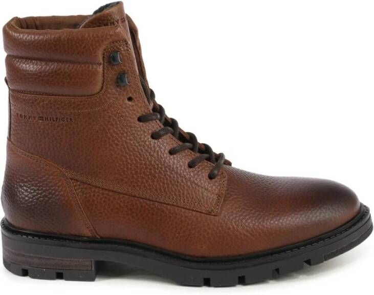 Tommy Hilfiger Bruin Leren LaceUp Laarzen