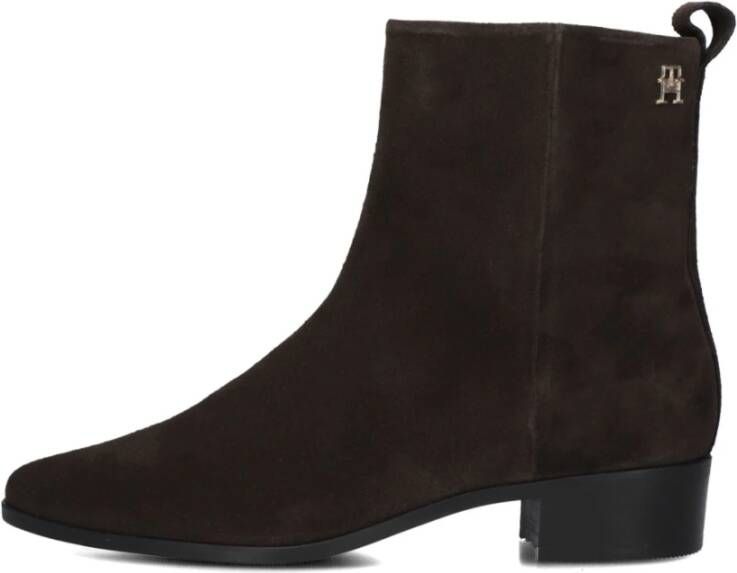 Tommy Hilfiger Bruine Cowboy Flat Enkellaarzen Brown Dames