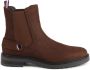 Tommy Hilfiger Bruine Leren Chelsea Boots Casual Stijl - Thumbnail 1