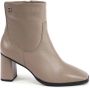 Tommy Hilfiger Bruine Leren Rits Enkellaarzen - Thumbnail 1