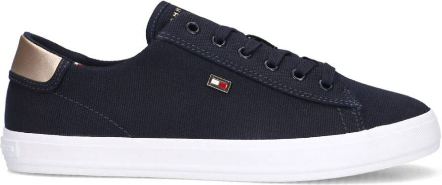 Tommy Hilfiger Plateausneakers VULC CANVAS LACE UP SNEAKER vrijetijdsschoen lage schoen veterschoen in smalle vorm