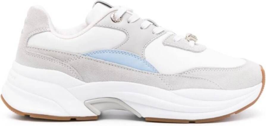 TOMMY HILFIGER Lage Sneakers Dames Chunky Feminine Runner Hardware Maat: 39 Materiaal: Suède Kleur: Wit