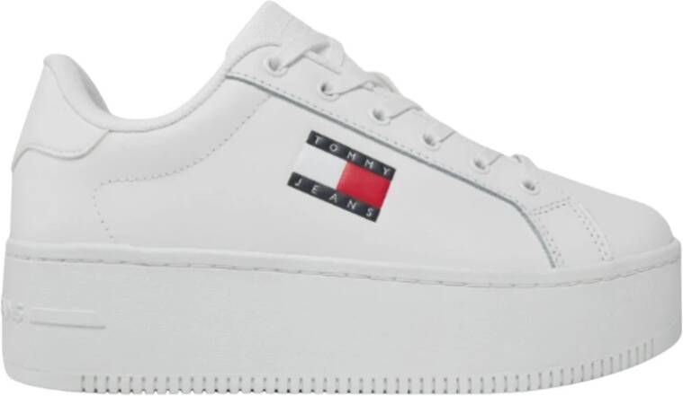 TOMMY JEANS Plateausneakers TJW FLATFORM ESS vrijetijdsschoen halfschoen veterschoen met gepolsterde schacht - Foto 6