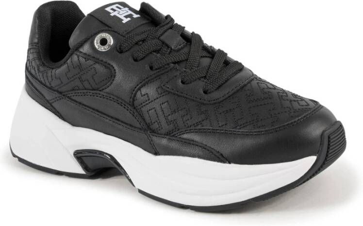 Tommy Hilfiger Chunky Quilted Mono Runner Zwart Black Dames