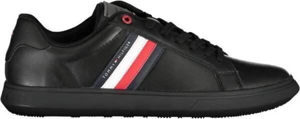 Tommy Hilfiger Sneakers ESSENTIAL LEATHER CUPSOLE met typische strepen vrijetijdsschoen lage schoen veterschoen