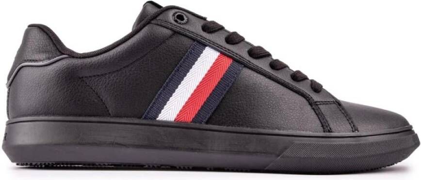 Tommy Hilfiger Sneakers ICON COURT LTH STRIPES veterschoenen vrijetijdsschoen lage schoen met gewatteerde schaprand - Foto 7
