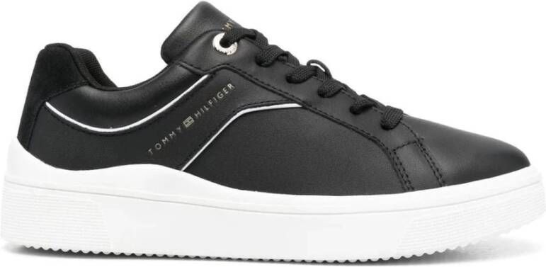 Tommy Hilfiger court sneaker Zwart Dames