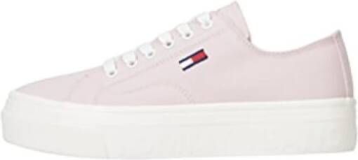 Tommy Hilfiger Dames Sneakers van Gerecycled Katoen Pink Dames