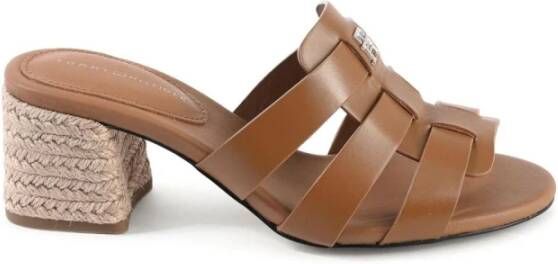 Tommy Hilfiger Elegante Gevlochten Sandalen met Hak