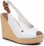 Tommy Hilfiger Witte Espadrilles Iconic Elba Sling Back Wedge - Thumbnail 2