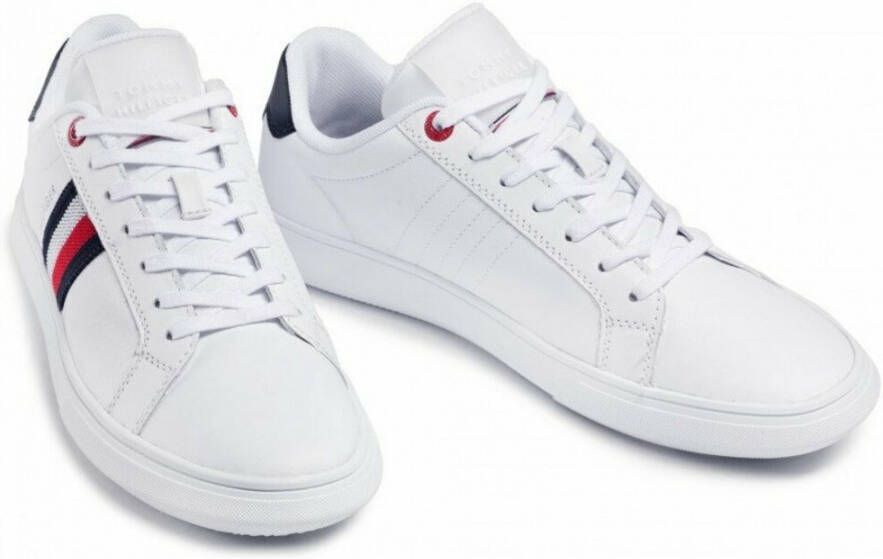 Tommy Hilfiger Essential Leather Cupsole Fm0Fm03424-Ybr 40 Wit Heren