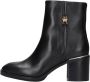 TOMMY HILFIGER Zwarte Enkellaarsjes Feminini Th Hardware Mid Bootie - Thumbnail 9