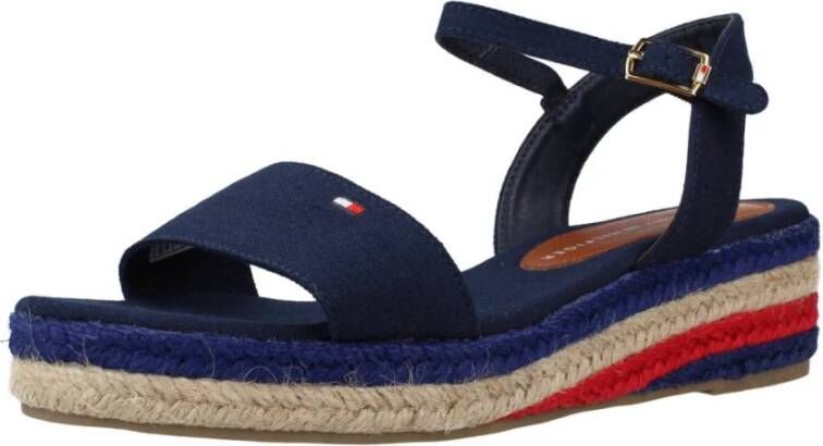 Tommy Hilfiger Sleehaksandaaltjes ROPE WEDGE SANDAL