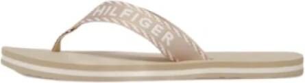 Tommy Hilfiger Stijlvolle Webbing Sandal Flip Flops Beige Dames