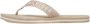 Tommy Hilfiger Stijlvolle Webbing Sandal Flip Flops Beige Dames - Thumbnail 9