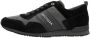 Tommy Hilfiger Iconic Leather Suede Mix Runner Heren Sneakers Sport Casual Schoenen Zwart FM0FM00924 - Thumbnail 2