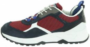 Tommy Hilfiger Fashion Mix Sneaker leren sneakers blauw rood