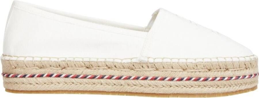 Tommy Hilfiger Geborduurde espadrilles White Dames