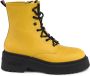 Tommy Hilfiger Gele Leren LaceUp Platform Enkellaarzen - Thumbnail 1