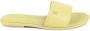Tommy Hilfiger Gele Leren Slide Sandalen Casual Wear - Thumbnail 3