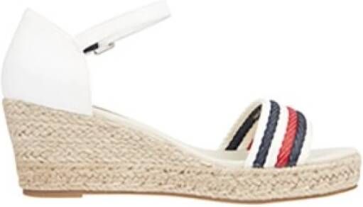 Tommy Hilfiger Sandaaltjes SHIMMERY RIBBON MID WEDGE SANDAL met gestreepte textielen bandage - Foto 6