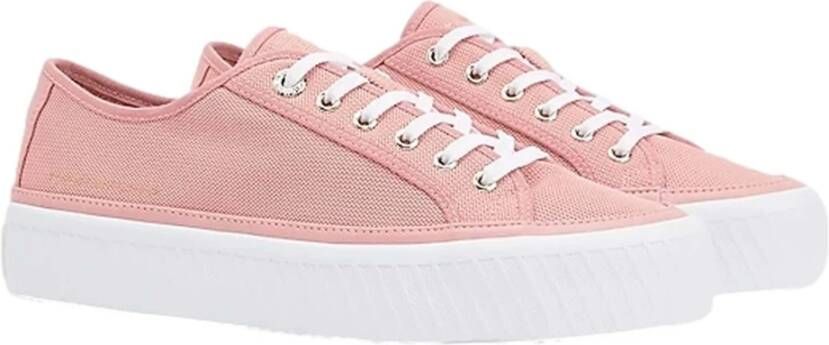 Tommy Hilfiger Gevulkaniseerde Platform Sneakers Pink Dames