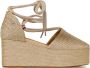 TOMMY HILFIGER Espadrilles Dames Closed Toe Flatform Maat: 39 Materiaal: Textiel Kleur: Goud - Thumbnail 3