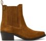 TOMMY HILFIGER Cowboylaarzen Dames Th Cowboy Boot Maat: 42 Materiaal: Suède Kleur: Camel - Thumbnail 2